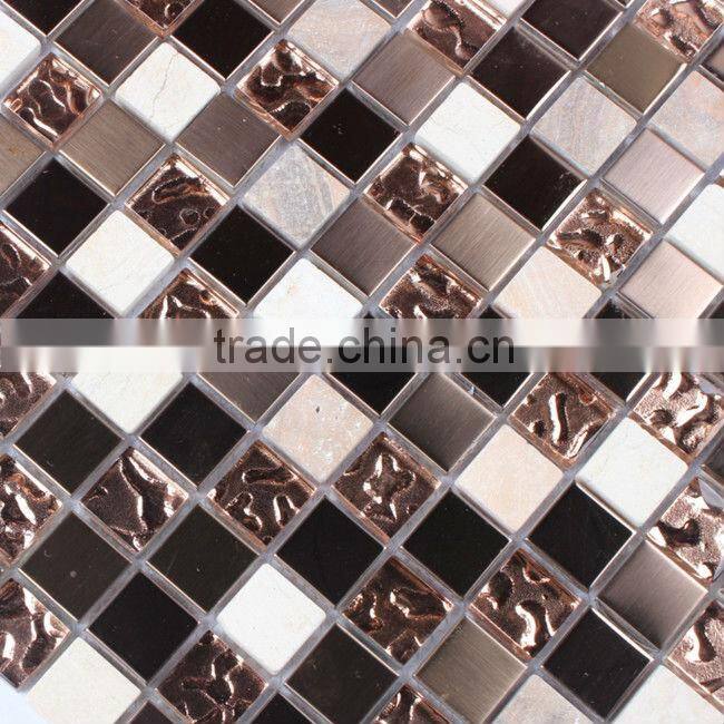 Glossy glass tile mosaic