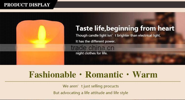 Flickering multi-colored LED wax pillar Candle