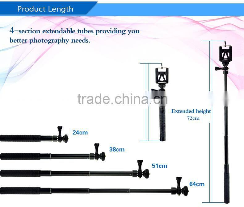 Aluminum forging extendable handheld wired monopod