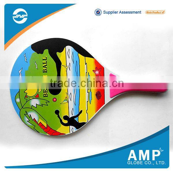 2016 Fancy design beach wooden ball racket