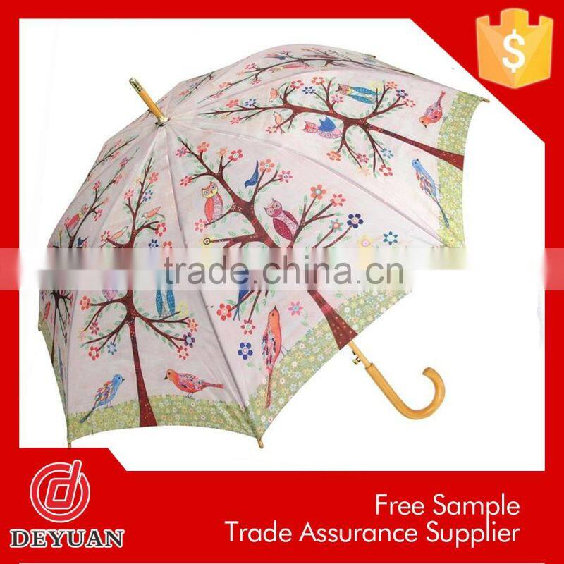 promoting premium classical automatic wood handle umbrella
