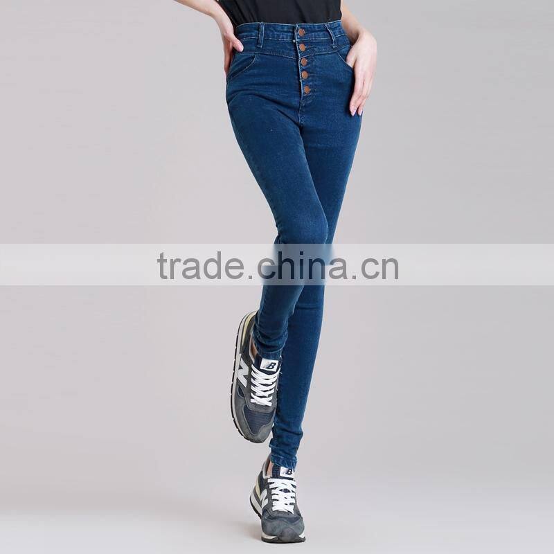 Fashion high-waist skinny women denim jeans 2016