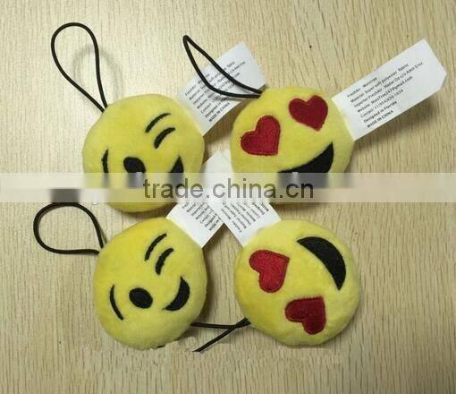Free sample emoji plush keychain/emoji keychain/plush emoji key