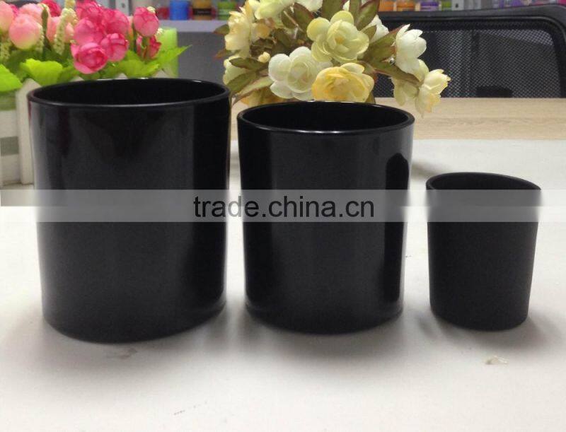 black candle holder/black candle glass jar for making candle