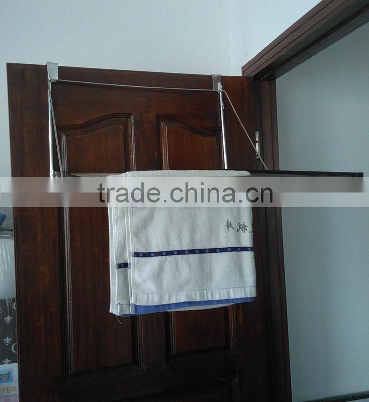 Garments Importers In Europe Folding Stainless Steel Overdoor Hanger For Towel