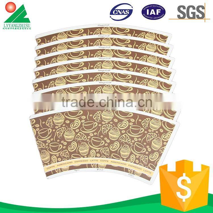 Customized Made Single Wall High End paper cup template