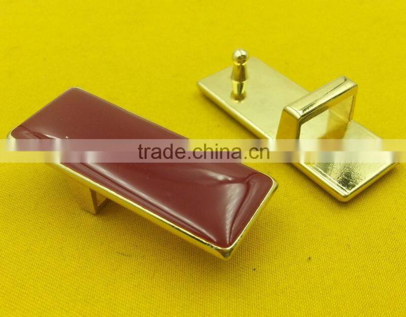 16mm inner Gold NF Red enamelled buckles For ladies Belt -- MD5594