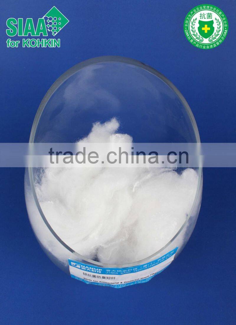 Antibacterial Deodorant Silver fiber silver yarn Silver fiber fabric