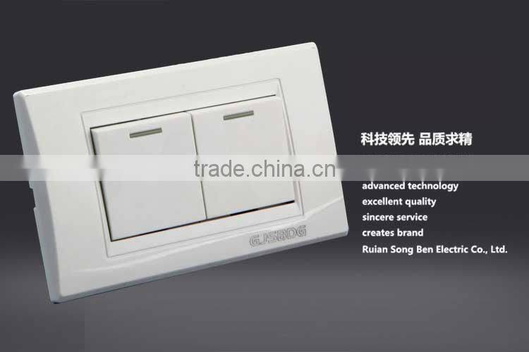 YB-118 two gang one way/two way wall switch