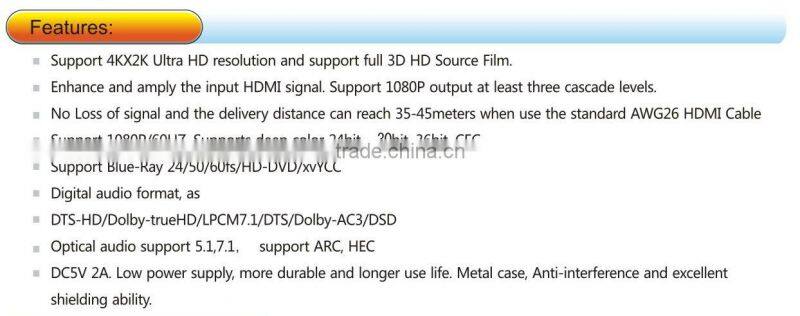 video switch 4x1 HDMI Switch with audio output