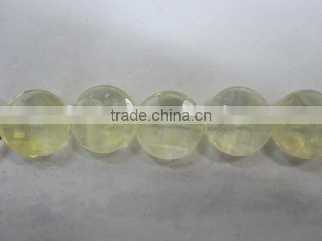 Wholesale Faceted coin shape of glass for decoration