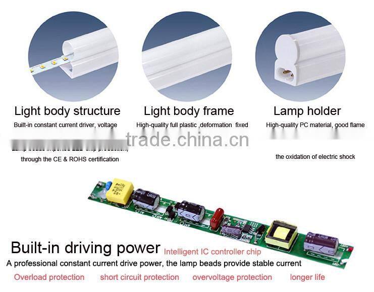 Zhongshan supplier full plstic led tube t5 18W 1.2m
