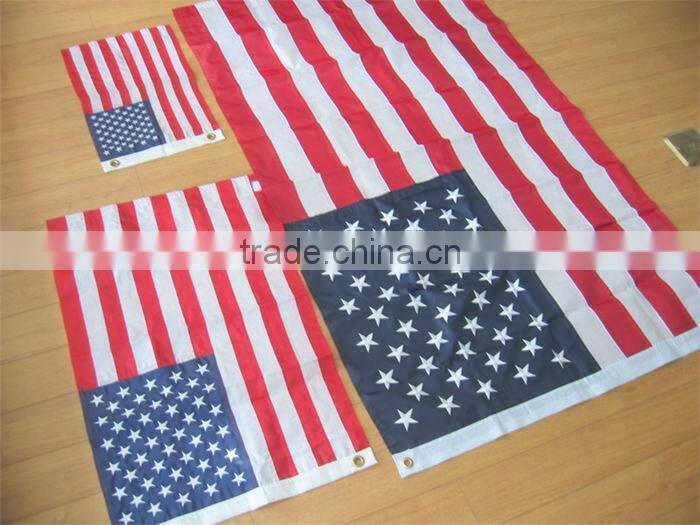 3' X 5' US FLAG EMBROIDERED