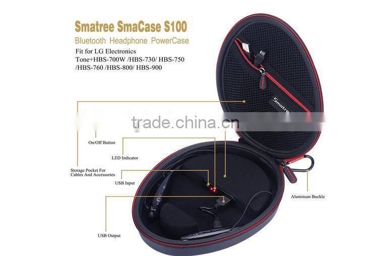 For LG charger Leather Compact case with Bluetooth headphones Smatree brand