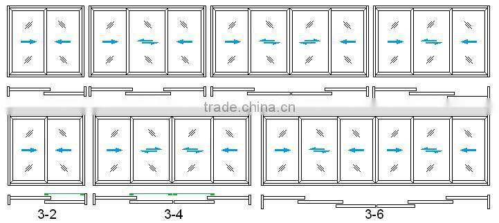 PVC/UPVC house casement windows grill designs india guangzhou factory