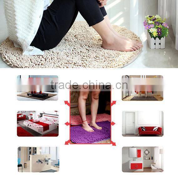 60x90cm Chenille Waterproof Microfiber Removable Shaggy Floor Mats