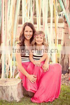 Mommy and me maxi dress cheap matching dress design kids wholesale casual maxi dress