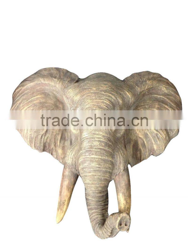 Polyresin animal with hook 3d wall decor