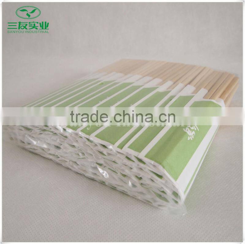 Disposable round Bamboo Chopstick with Paper Cover
