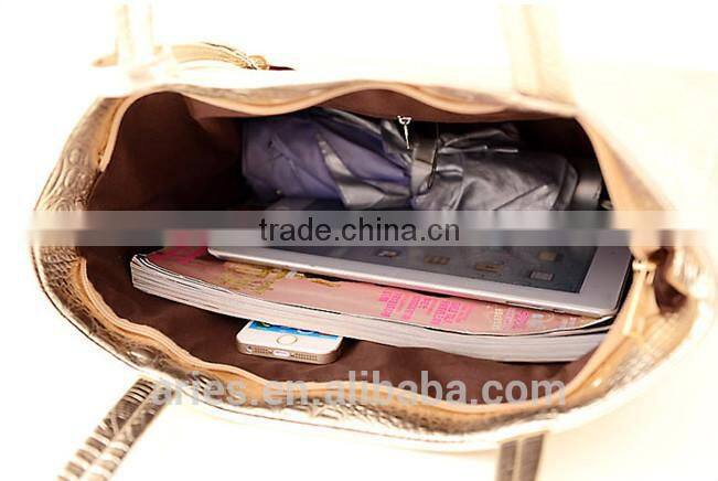 new 2015 Selling Women PU Leather Handbag,Tote Shoulder Bags large capacity PU weave bags fashion design