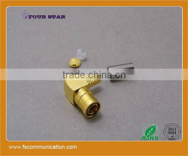 SMB Connector Female Crimp Right Angle for FLEX-2 Cable