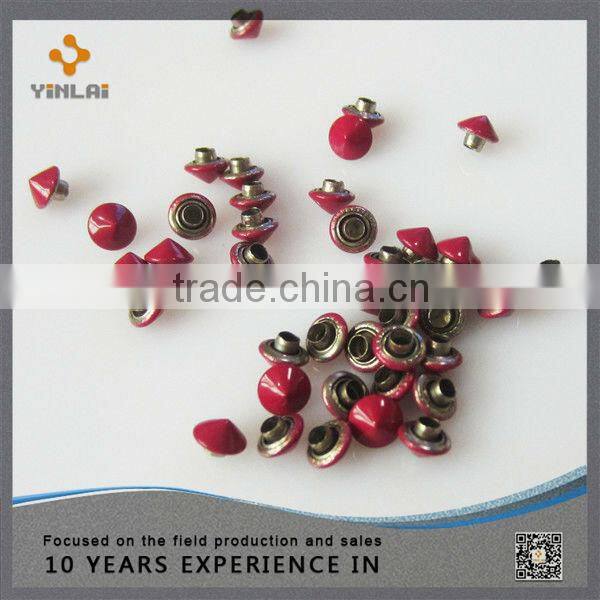 Red metal rivet hardware products