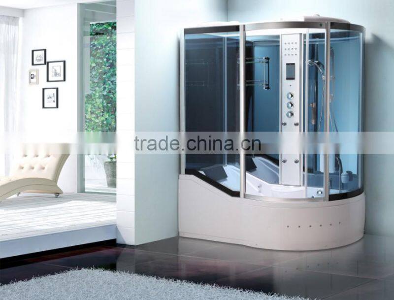 Luxury Living Room Furniture Hangzhou Italian Whirlpool Aluminum Frame Glass Sliding Door Round Home Steam Room