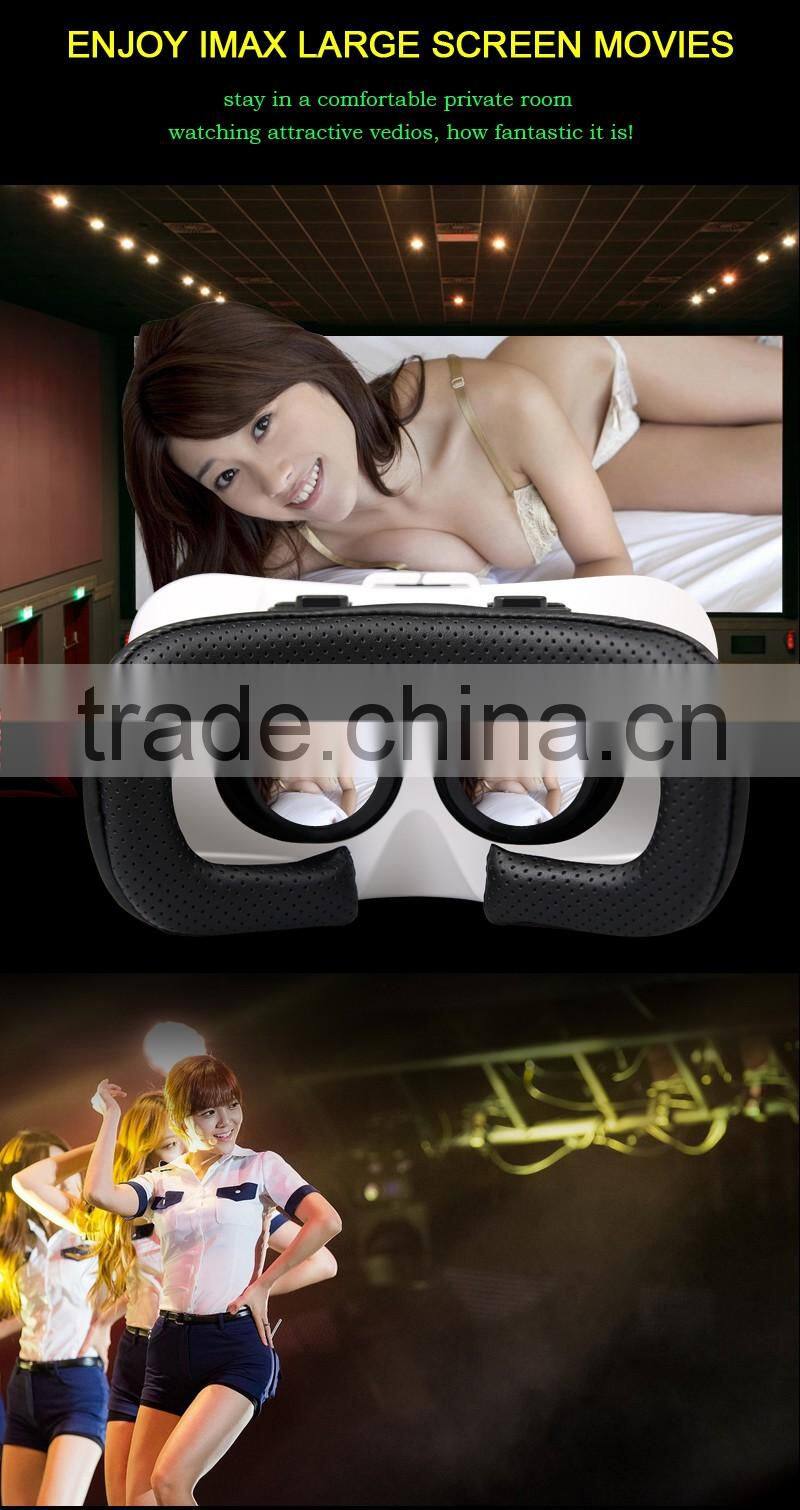 VR Case 5th Virtual Reality 3D Glasses Bluetooth 3.0 Remote Controller VR Box For iOS Android 3.5-6 inches