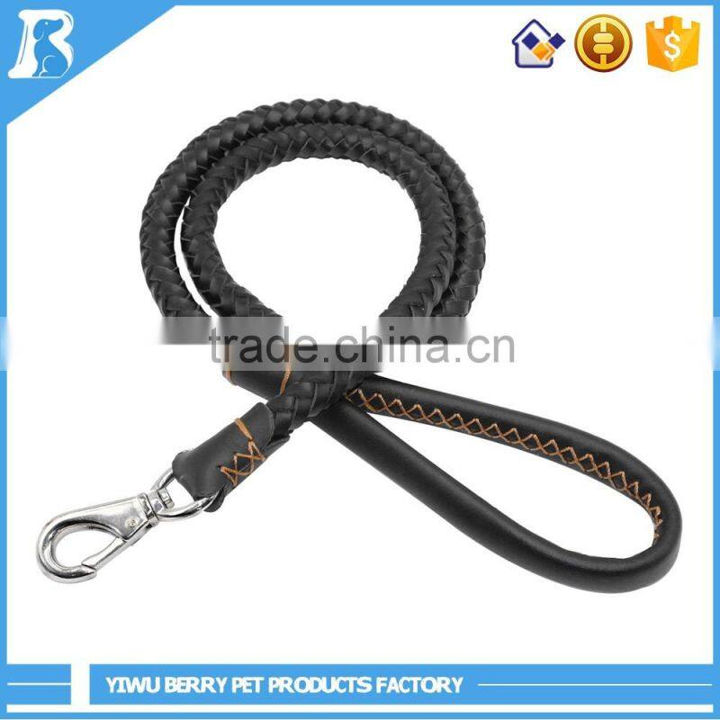 China Supplier High Quality Real Leather Braided Rope Dog Leash