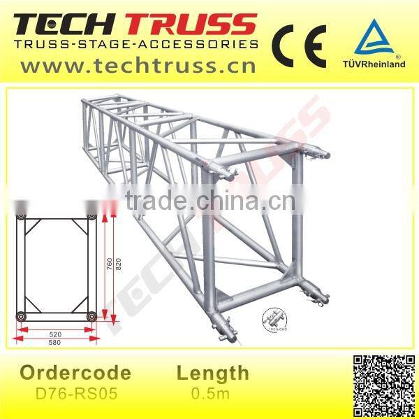 D76-RS05 aluminum rectangle truss , portable heavy duty stage lighting truss