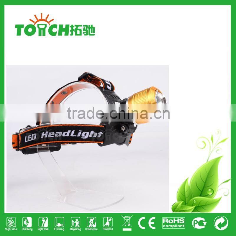 Rechargeable Zoomable waterproof LED Headlamps Headlight 2*18650 Super Bright head torch light