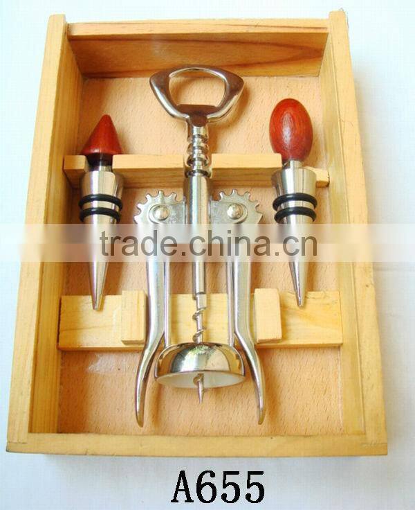 5 piece wine bottle accessory gift set