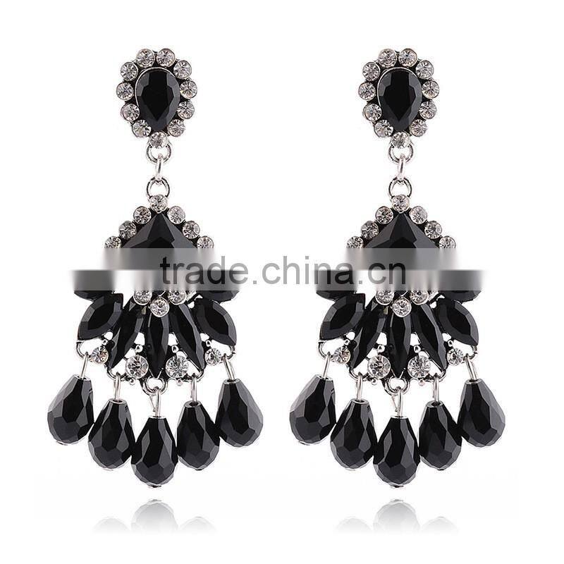 hot sale jewelry wholesale crystal beads tassels new model stud earring