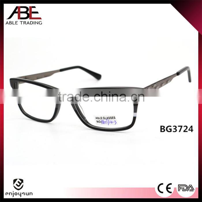 new stylish 2016 mens square classic quality handmade new style acetate eyeglasses optical frames optics spectacle ce