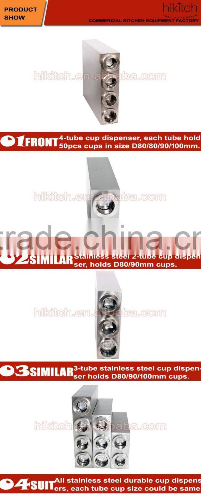 Bar equipment stainless steel 4 heads cup holder coffee cup dispenser