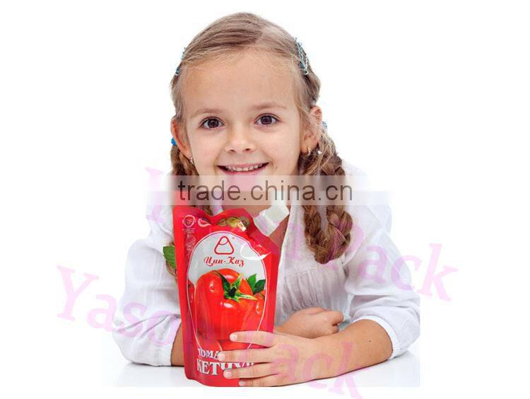 Yason premium quality Custom shaped reusable spout pouch for Baby food with bottom