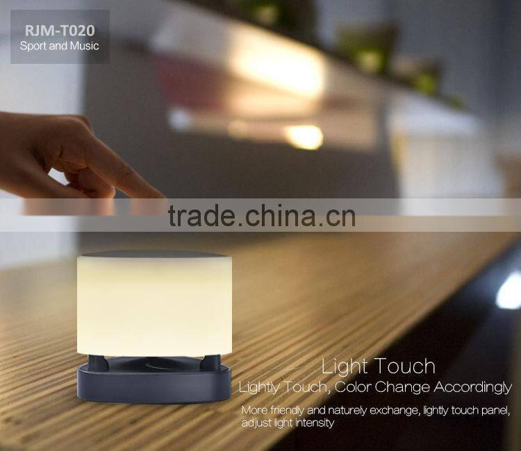 Mini Bluetooth Speaker Smart LED Bed Light Lamp Wireless Music Player