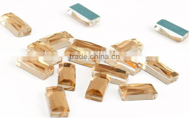 Cheap price machine cut glass loose stone for jewelry,bulk glass stone