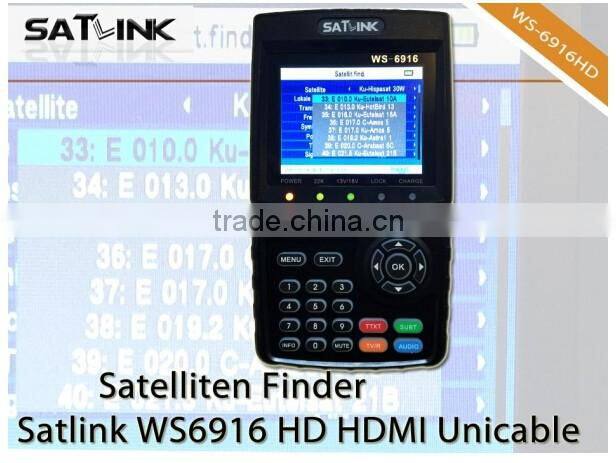 Newest Satlink WS-6916 HD Digital Satellite Meter Locator Satellite Finder WS6916 DVB-S/DVB-S2 MPEG-
