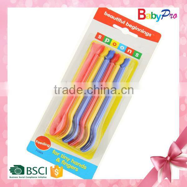 Babypro Hot New Products For 2015 Colorful Baby Plastic Spoon Set