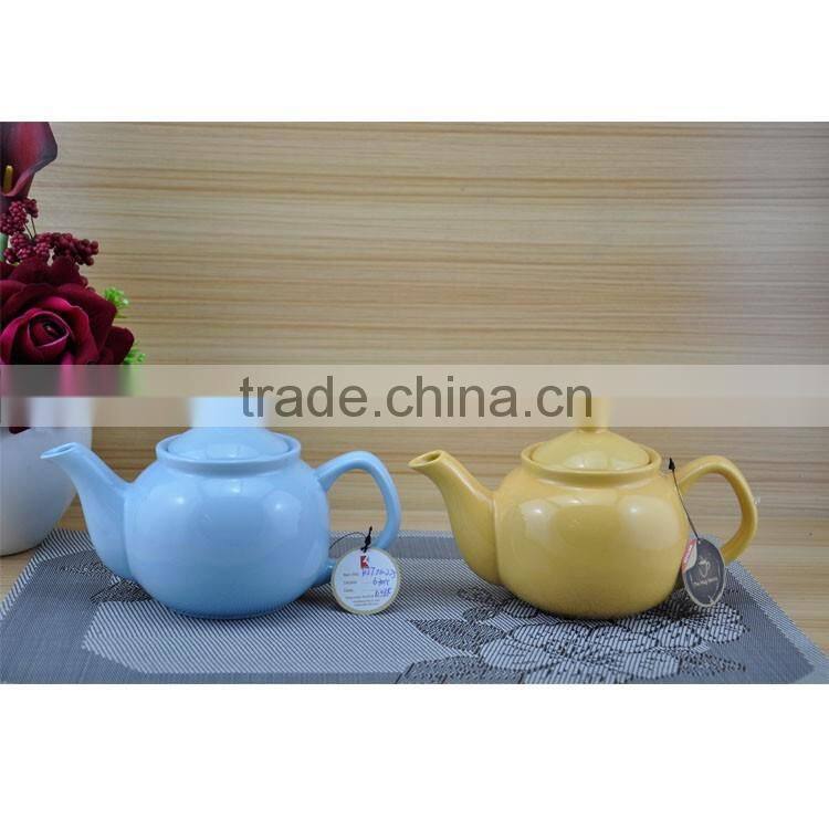 china factory ceramic material solid color glazed tea pot ceramic tea set