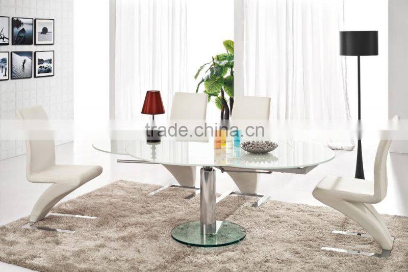 Z635 Modern 2pcs Stylish Black PU & Chrome Metal Dining Room Dining Chair