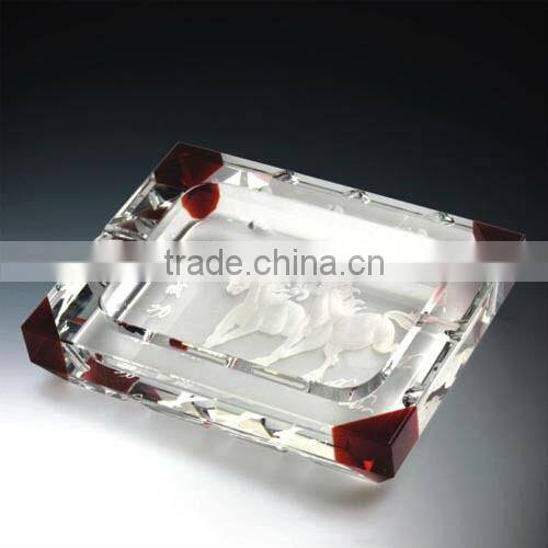 Engraved Crystal Ashtray for Gift