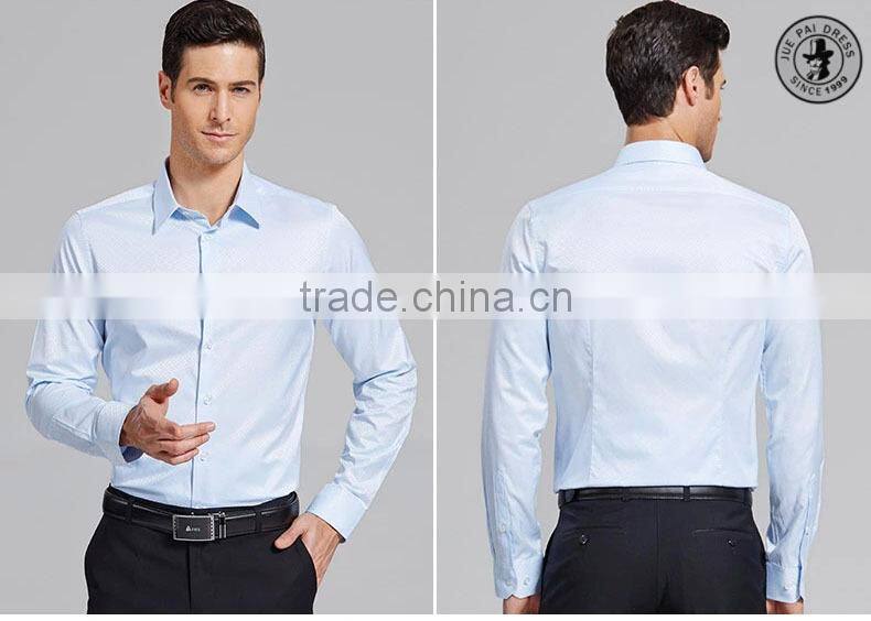 Sky Blue Hot Sell Men's Dress Shirt And Pants, Fitted Dress Shirts In Bulk