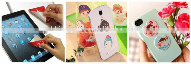 Customized Display Cleaner Sticker/Microfiber Adhensive Sticky Mobile Phone Screen Cleaner Wipe
