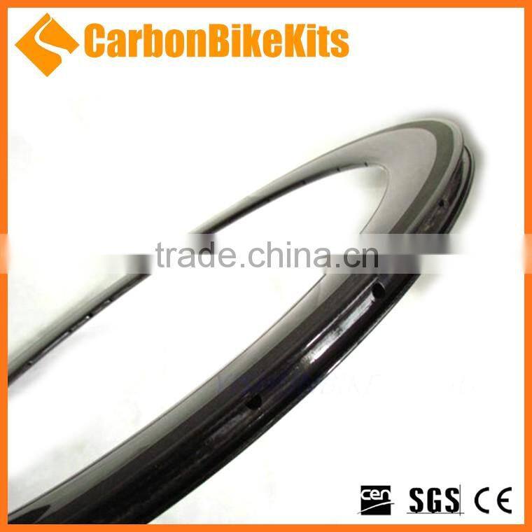 CarbonBikeKits carbon fiber bicycle road bike rim size 20.5mm 60mm deep clincher
