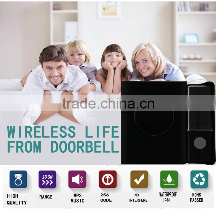 Main product Fast delivery mult function download mp3 musical wireless USB the doorbell waterproof cordless with rain cover