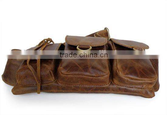 Vintage Leather Popular Unique Design Men's Fanny Waist Pack Purse