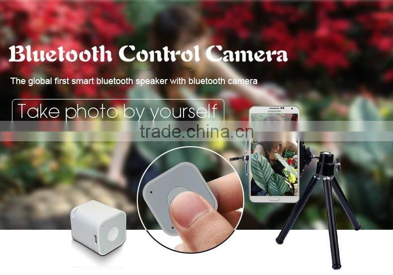 Anti-lost Super mini cube box bluetooth speaker with camera remote