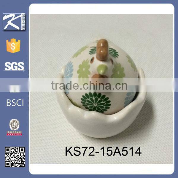 2015New design chicken shaped porcelain home decoration